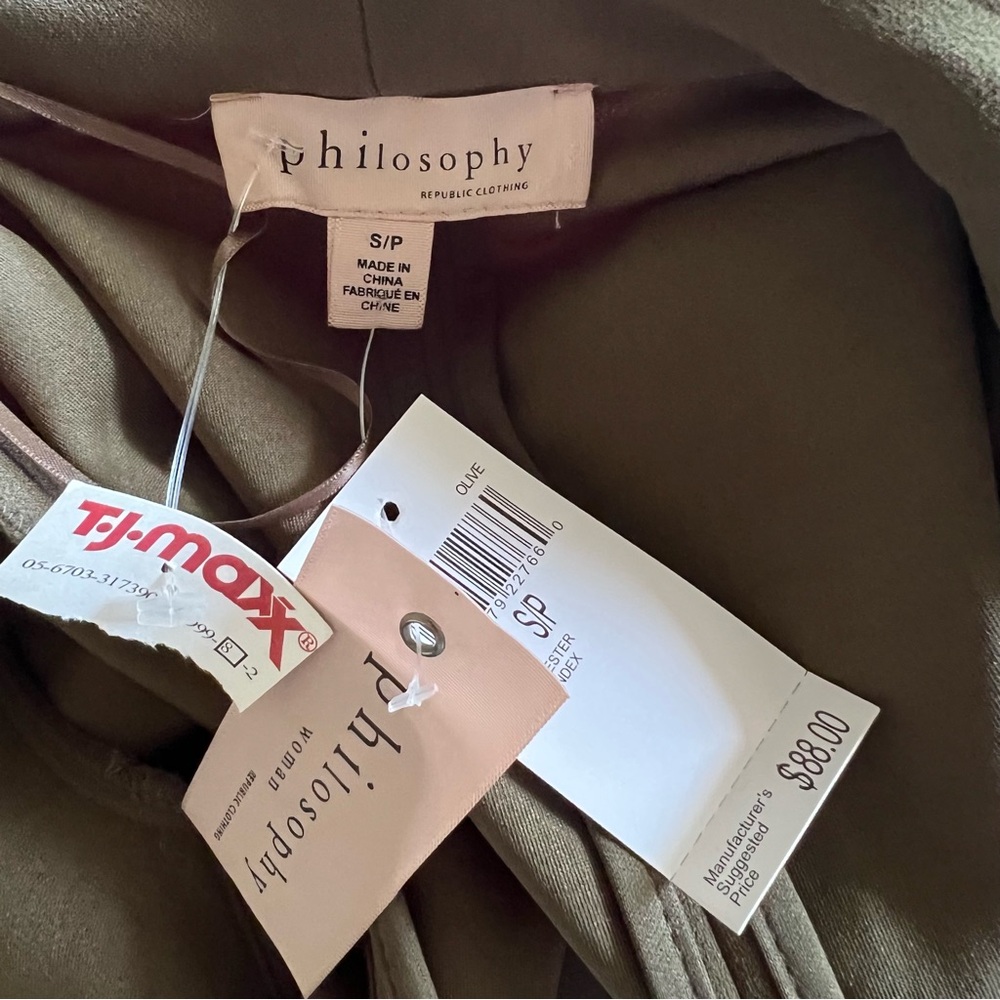 Philosophy Jacket Olive Green Jacket Size S/P NWT - Picture 9 of 9